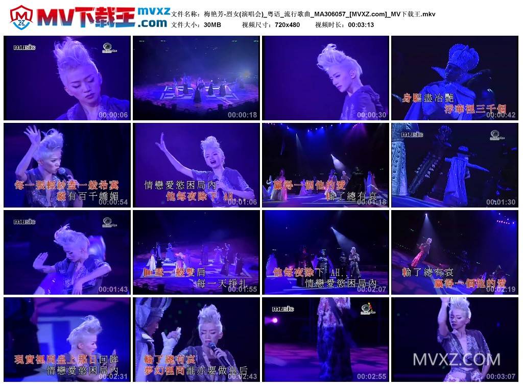 梅艳芳-烈女(演唱会)_粤语_流行歌曲_MA306057